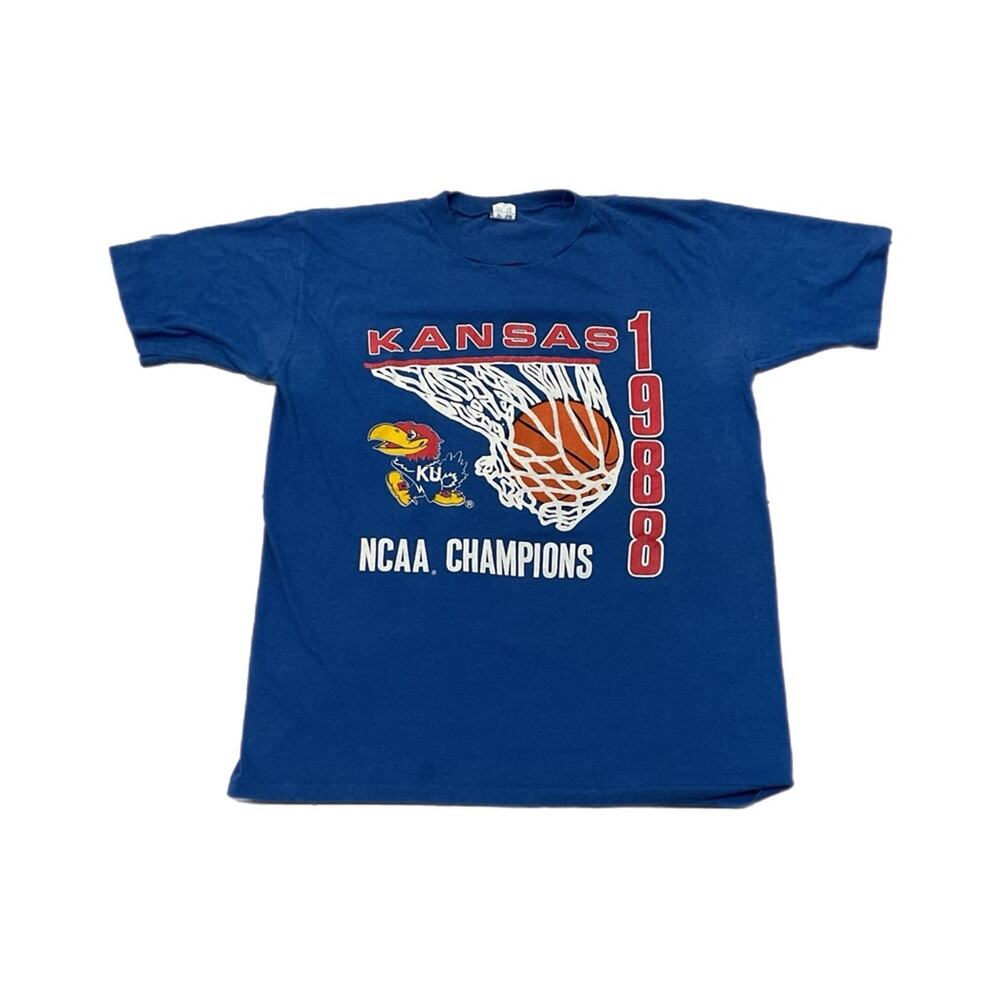 Vintage 80s Kansas University NCAA Champions T-Shirt